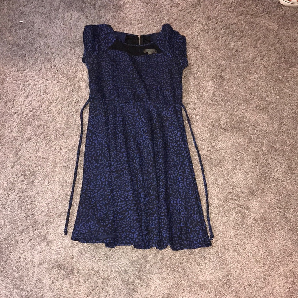 Girls Blue Leopard Patterned dress